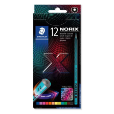 STAEDTLER Színes ceruza készlet, STAEDTLER "Norix® 186", 12 különböző szín színes ceruza