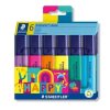 STAEDTLER Szövegkiemelő készlet, 1-5 mm, STAEDTLER "Textsurfer® classic 364 C Happy", 6 különböző szín