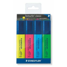 STAEDTLER Szövegkiemelő készlet, 1-5 mm, STAEDTLER "Textsurfer Classic 364", 4 különböző szín filctoll, marker