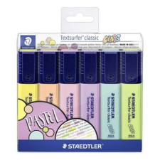 STAEDTLER Szövegkiemelő készlet, 1-5 mm, STAEDTLER "Textsurfer Classic Pastel 364 C", 6 különböző szín filctoll, marker