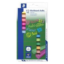 STAEDTLER Táblakréta, szögletes, STAEDTLER "2360", 12 különböző szín kréta