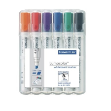 STAEDTLER Táblamarker készlet, 2-5 mm, vágott, STAEDTLER &quot;Lumocolor 351 B&quot;, 6 különböző szín filctoll, marker