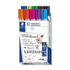 STAEDTLER Táblamarker készlet, 2 mm, kúpos, STAEDTLER "Lumocolor® 351", 10 különböző szín filctoll, marker