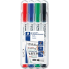 STAEDTLER Táblamarker Staedtler Lumocolor Compact kerek 4 db-os klt. (piros, kék, zöld, fekete)