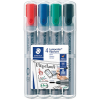 STAEDTLER Táblamarker Staedtler Lumocolor flipchart kerek 4 db-os klt. (piros, kék, zöld, fekete)