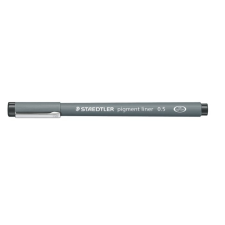 STAEDTLER Tusfilc, 0,5 mm, "Pigment Liner", fekete filctoll, marker