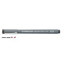 STAEDTLER Tusfilc, 0,5 mm, STAEDTLER "Pigment Liner", fekete filctoll, marker