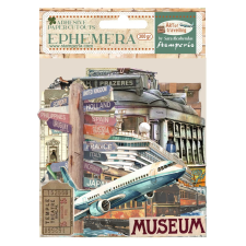 Stamperia Art of Travelling Kivágatok - öntapadós Ephemera (1 csomag) matrica