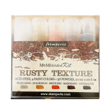 Stamperia Best Sellers Textúra festékek Rusty Texture paints (5 db) akrilfesték