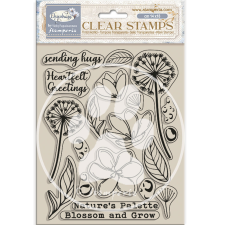 Stamperia Dewdrops Szilikonbélyegző A5 blossoms Clear Stamps (1 csomag) bélyegző