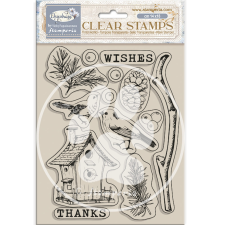 Stamperia Dewdrops Szilikonbélyegző A5 nest bird Clear Stamps (1 csomag) bélyegző