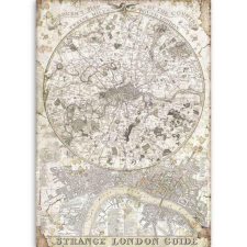 Stamperia Lady Vagabond Rizspapír A4 Strange London guide Rice Paper (1 ív) decoupage papír
