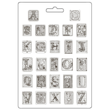 Stamperia Master of Magic Öntőforma A4 Alphabet Soft Mould (1 db) gyertyaöntő forma
