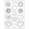 Stamperia Öntőforma A4 - Blue Land - stars and hearts - Soft Mould (1 db)