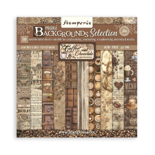 Stamperia Papírkészlet 12" (30 cm) - Coffee and Chocolate - Paper Pack (10 ív) decoupage papír