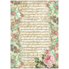 Stamperia Rizspapír A4 - Precious - Music - Rice Paper (1 ív) decoupage papír