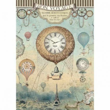 Stamperia Rizspapír A4, Stamperia Rice Paper / Voyages Fantastiques balloon - (1 lap) decoupage papír