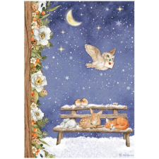 Stamperia Rizspapír A4 - Winter Valley - Sweet Night - Rice Paper (1 ív) decoupage papír