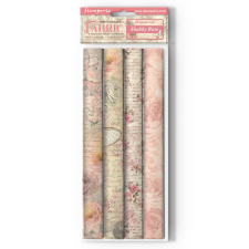 Stamperia Shabby Rose Textíl lapok 12" (30 cm) Fabric Sheets (1 csomag) matrica