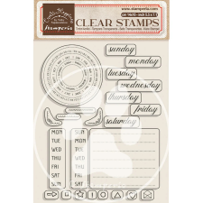 Stamperia Szilikonbélyegző - Weekly Planner - Create Happiness - Clear Stamps (1 csomag) bélyegző