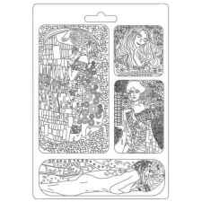 Stamperia Textúra alap A4, Klimt masterpieces / Stamperia Soft Mould (1 db) gyertyaöntő forma