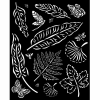 Stamperia Vastag stencil 20cm x 25cm - Sunflower Art leaves