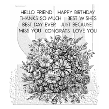 Stampers Anonymous Floristry Tim Holtz Gumibélyegző Cling Stamps (1 csomag) bélyegző