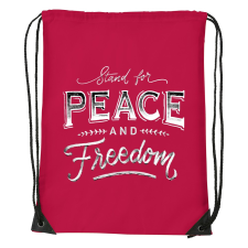  Stand for peace - Sport táska Piros egyedi ajándék