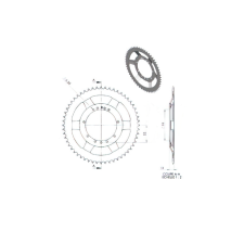 Standard Parts Hátsó lánckerék 56 fogú MBK 51 V / 41 (94 mm átmérő) egyéb motorkerékpár alkatrész