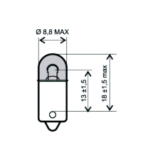 Standard Parts Helyzetjelző izzó, fényszóró, 6V 4W, BA9S foglalat egyéb motorkerékpár alkatrész