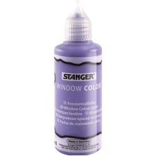 Stanger Kreatív üvegmatrica festék Stanger 80 ml lila ecset, festék