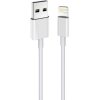 STANSSON CA-160 USB-A apa - Lightning apa Adat és töltőkábel - Fehér (1m) (CA-160)