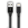 STANSSON CA-162 USB-A apa - Lightning apa Adat és töltőkábel - Fekete (0.5m) (CA-162)