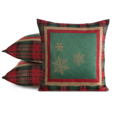  Star karácsonyi gobelin párnahuzat Zöld 45x45 cm +/-5% lakástextília
