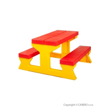 STAR PLUS Gyermek kerti garnitúra - Asztal és pad piros - sárga | Piros | kerti bútor