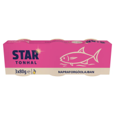 STAR tonhal 3x80g/3x52g aprított, napraforgóolajban konzerv
