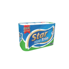 Star Trio Star Trio 3 rétegű Toalettpapír 24 tekercs higiéniai papíráru