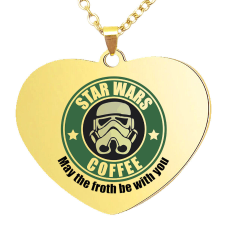 Star Wars Coffee medál lánccal, választható több formában és színben nyaklánc