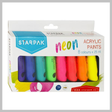 Starpak neon akrilfesték 8 szín 25ml 484981 akrilfesték