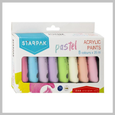 Starpak pasztel akrilfesték 8 szín 25ml 484978 akrilfesték