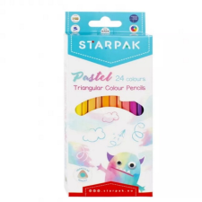Starpak Pasztell háromszög színesceruza készlet - 24 db-os színes ceruza