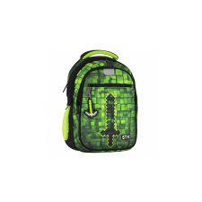 Starpak Pixel iskolatáska, hátizsák - 3 rekeszes - zöld (550865) iskolatáska
