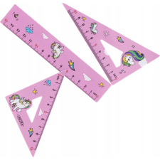 Starpak Vonalzókészlet, Műanyag, 3 db-os Unikornis 538972 (STK ZES168) vonalzó