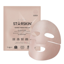 STARSKIN Pink French Clay Purifying Mud Sheet Mask Arcmaszk 16 g arcpakolás, arcmaszk