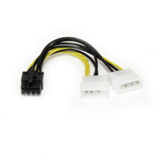 Startech - 2xMolex to 8PIN PCIe - 15CM kábel és adapter