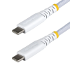 Startech - 30 cm-es fehér USB-C töltőkábel, 60 W (3 A) PD - USB2CC30CMNCBRWH