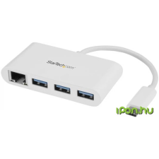 Startech 3-Port USB 3.0 Hub plus Gigabit Ethernet - USB-C fehér asztali számítógép kellék