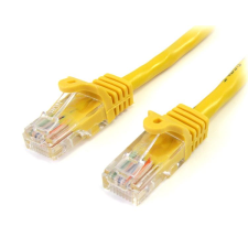 Startech - 45PAT1MYL UTP CAT5E patch kábel 1m Sárga kábel és adapter