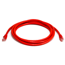 Startech 45PAT50CMRD UTP CAT5e Patch kábel 0.5m Piros kábel és adapter