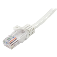Startech 45PAT50CMWH UTP CAT5e Patch kábel 0.5m Fehér kábel és adapter